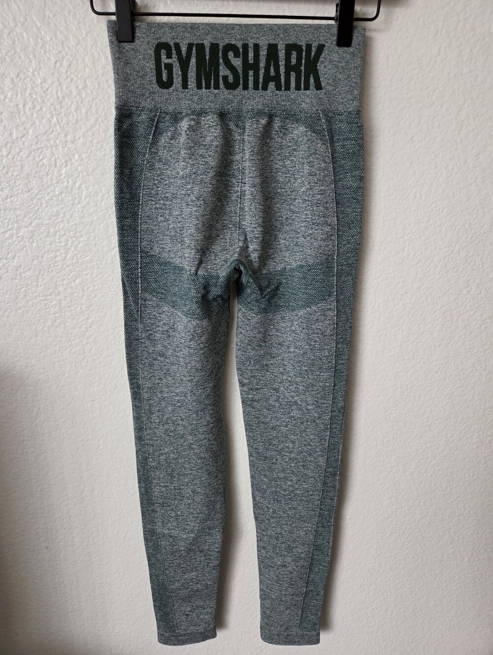 Gymshark Flex High-Waist Leggings Women's Size Small Spellout Green